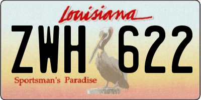 LA license plate ZWH622