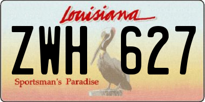 LA license plate ZWH627