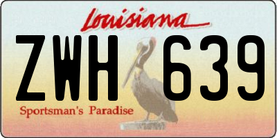 LA license plate ZWH639
