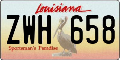 LA license plate ZWH658