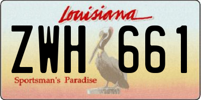 LA license plate ZWH661