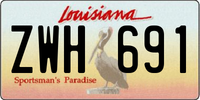 LA license plate ZWH691