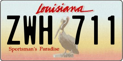 LA license plate ZWH711