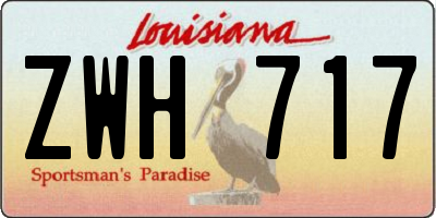 LA license plate ZWH717