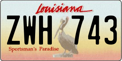LA license plate ZWH743