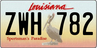 LA license plate ZWH782