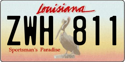 LA license plate ZWH811