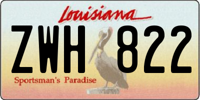 LA license plate ZWH822