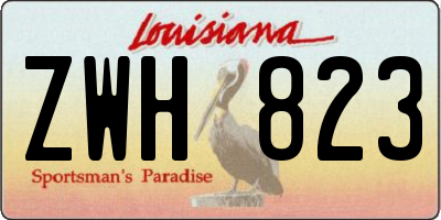 LA license plate ZWH823