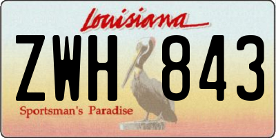 LA license plate ZWH843