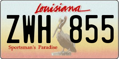 LA license plate ZWH855