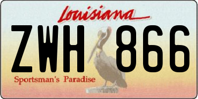 LA license plate ZWH866