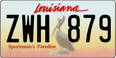 LA license plate ZWH879