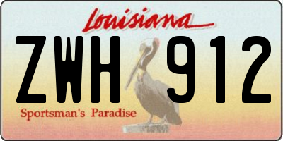 LA license plate ZWH912