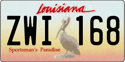 LA license plate ZWI168