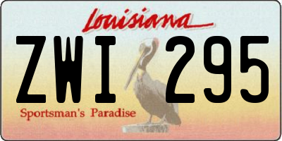 LA license plate ZWI295