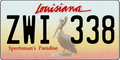 LA license plate ZWI338