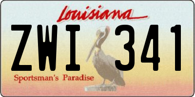 LA license plate ZWI341