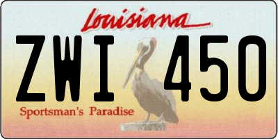 LA license plate ZWI450