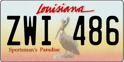 LA license plate ZWI486