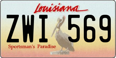 LA license plate ZWI569