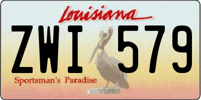 LA license plate ZWI579