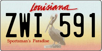 LA license plate ZWI591