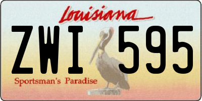 LA license plate ZWI595