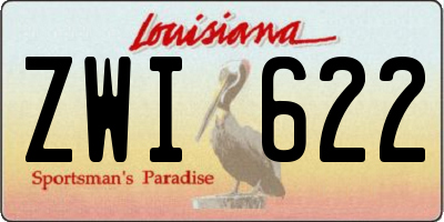 LA license plate ZWI622