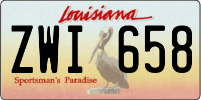 LA license plate ZWI658
