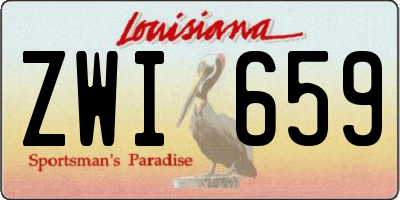 LA license plate ZWI659