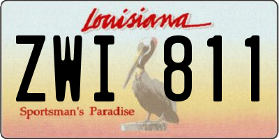 LA license plate ZWI811