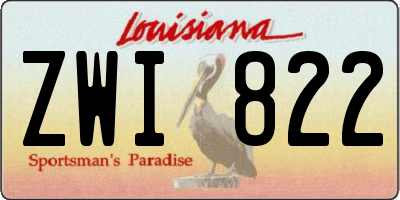 LA license plate ZWI822