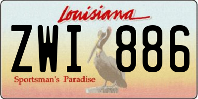 LA license plate ZWI886