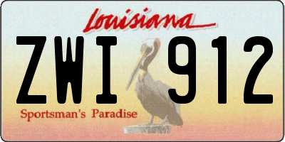 LA license plate ZWI912