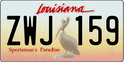 LA license plate ZWJ159