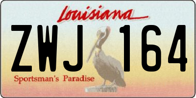 LA license plate ZWJ164