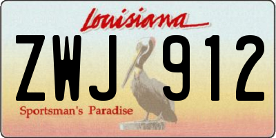 LA license plate ZWJ912