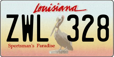 LA license plate ZWL328