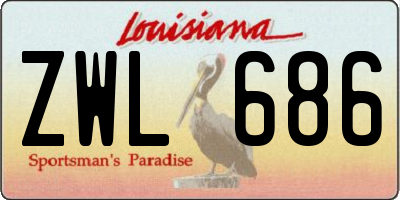 LA license plate ZWL686