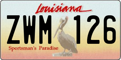 LA license plate ZWM126