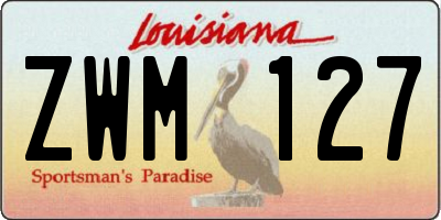 LA license plate ZWM127