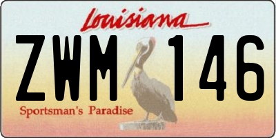 LA license plate ZWM146