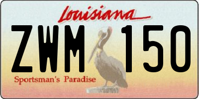 LA license plate ZWM150