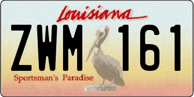 LA license plate ZWM161