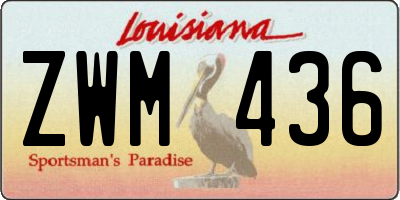 LA license plate ZWM436