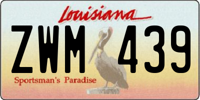 LA license plate ZWM439