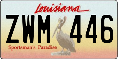 LA license plate ZWM446