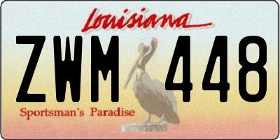 LA license plate ZWM448