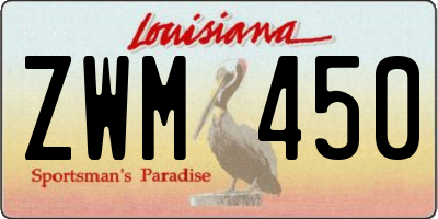 LA license plate ZWM450